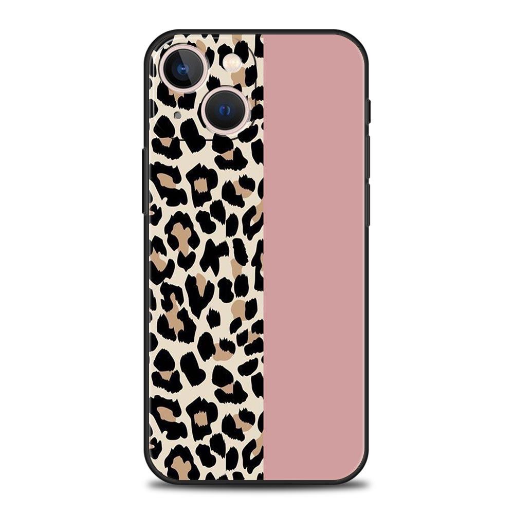 

Leopard Cheetah print Luxury Phone Case For iPhone 13 15 14 12 Mini 11 Pro MAX XR X SE XS 7 8 Plus Silicone Protection Cover iPhone 13Pro Max