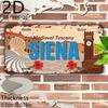 D Flat D Flat Printing pc Retro Sign Decorative Plaque And Statues Medieval Tuscany Siena Italian Travel Decor Vintage