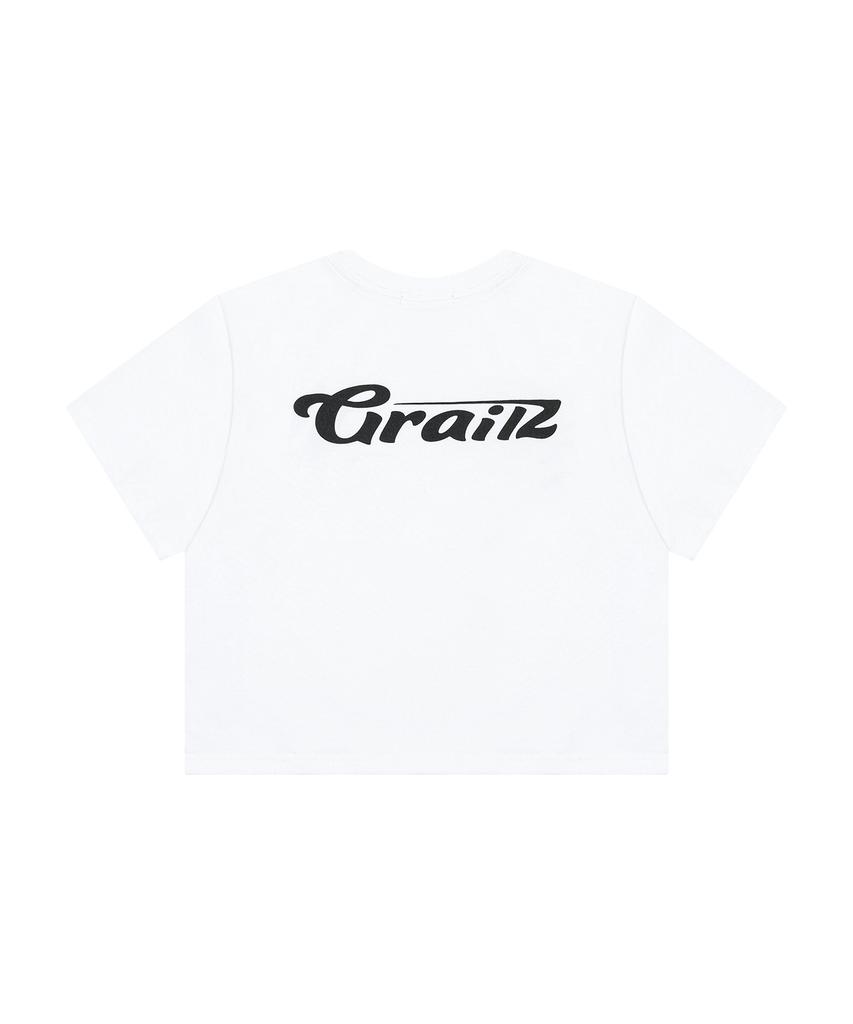 grailz Oval Logo Crop T-Shirts [White]
