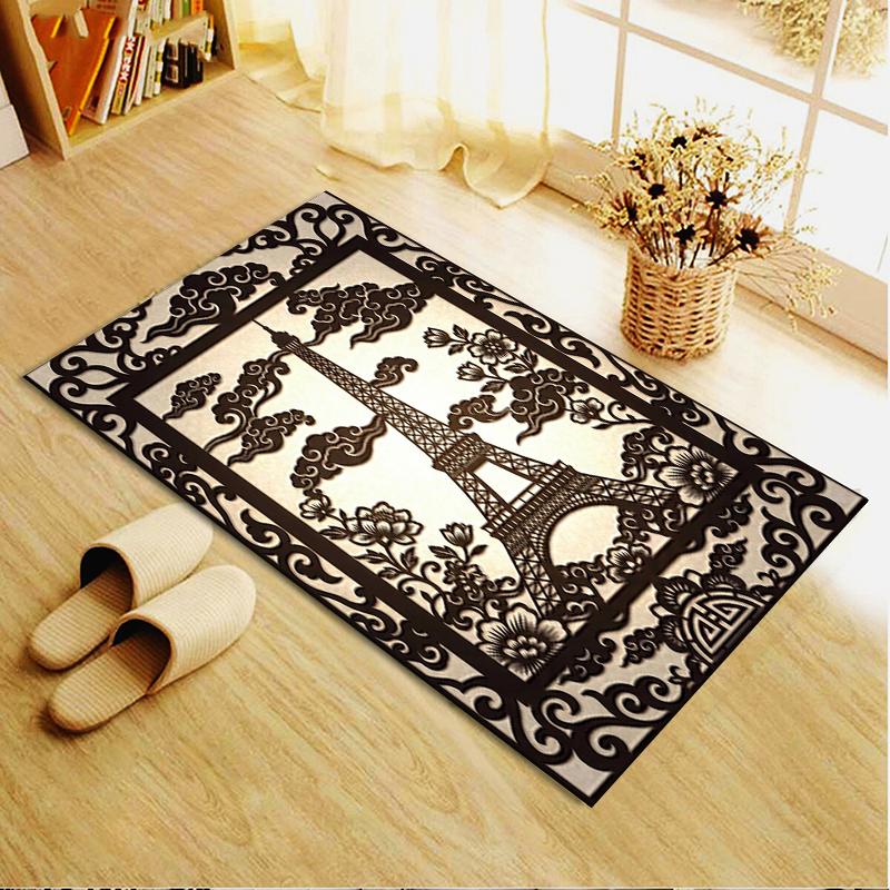 2025 New Paris Eiffel Tower Carpet Rug for Living Room Bedroom Home Sofa Decoration,Kids play Non-slip Floor Mat89
