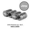 4pcs Car Wheel Tire Valve Cap Stem Cover Auto Accessories For Jeep Grand Cherokee Patriot Renegade Compass Wrangler AMY1