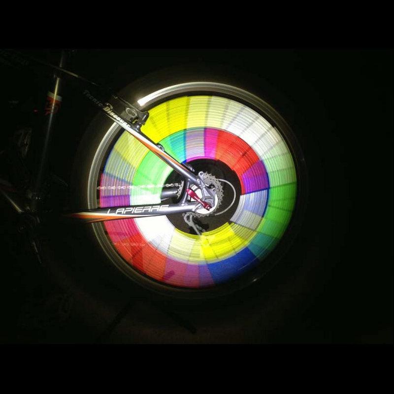 12Pcs Bicycle Lights Wheel Rim Spoke Clip Tube Safety Warning Light Cycling Bike Strip Reflective Reflector Bicycle