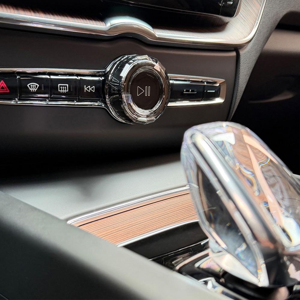 Interior Upgrade Volume Knob Cover Car Audio Control Car Volume Adjustment Knob Cover Direct Replacement Scratch Resistant