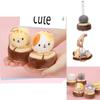 Adorable Cat Plush Doll Keychain Wedding Gift Short Hair Stuffed Animal 10cm