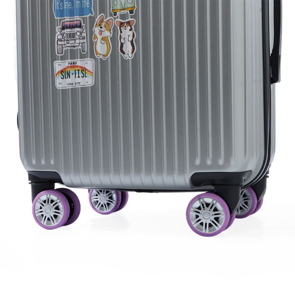 8 Stück/Set Silikon Reisekoffer Rollenschuhe mit Geräuschreduzierung und Verschleißschutz für Kofferrollen