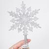 1Pc Gold Stamping Christmas Metal Exquisite Tree Top Star Party Decoration Snowflake Glitter Christmas Decoration