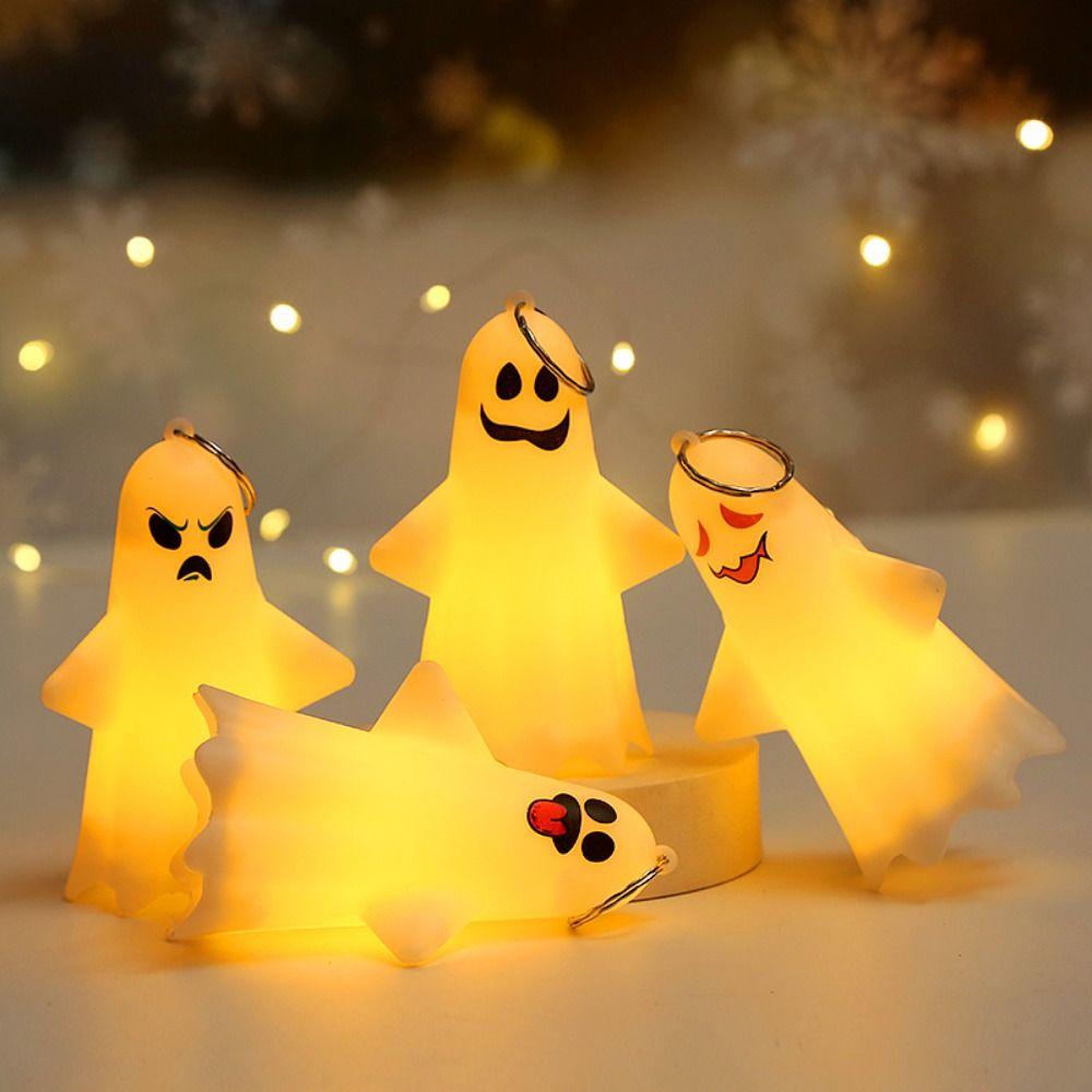 Hanging Halloween Ghost Light Luminous Pumpkin Lantern Creative Ghost Hanging Lamp  Ghost  Props