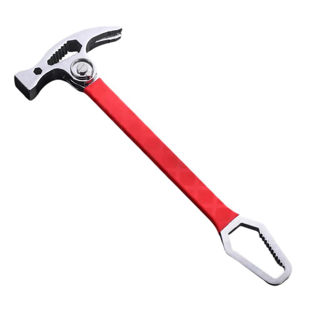 

Sheep Horn Connected Multifunctional Hammer Wrench Pry Bar Nail Lifting Pry Bar червоний