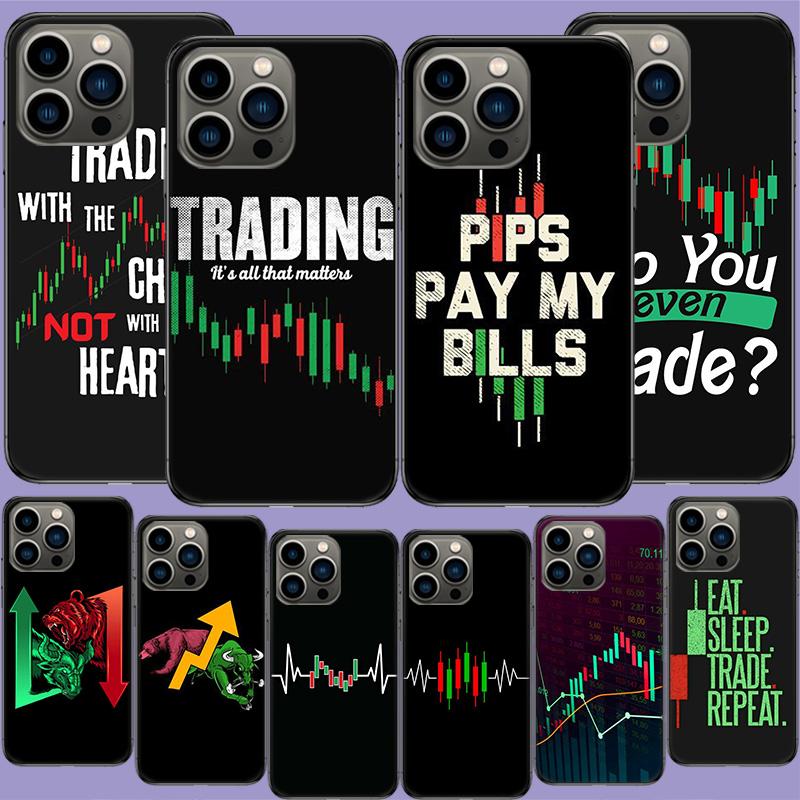 Day Trader Trader Trading Phone Case For Apple Iphone 16E 16 17 Pro Max Air 15 Pro 14 Plus 12 13 Mini Cover Cute Fundas