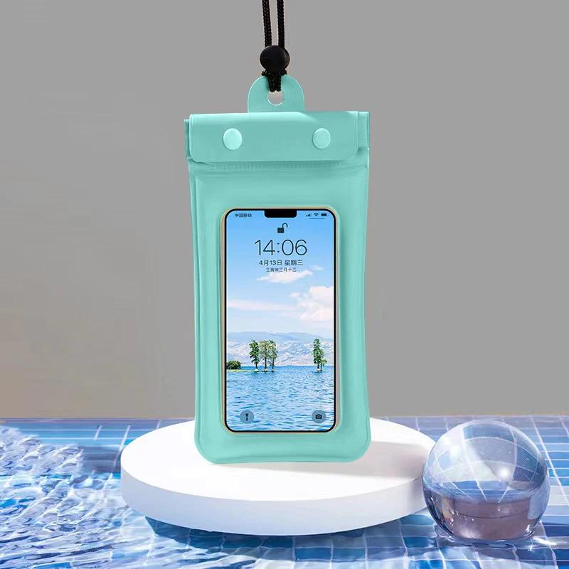 Universal Waterproof Floating Airbag Phone Pouch – Swim Beach Case Suit for iPhone 16 15 14 13 12 11 Pro Max, Samsung Ultra More