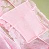 FINETOO 3Pcs Women's Sexy Lace Floral Perspective Boyshorts Solid Color Hollow Out Boxer Panties Female Breathable Transparent Lingerie