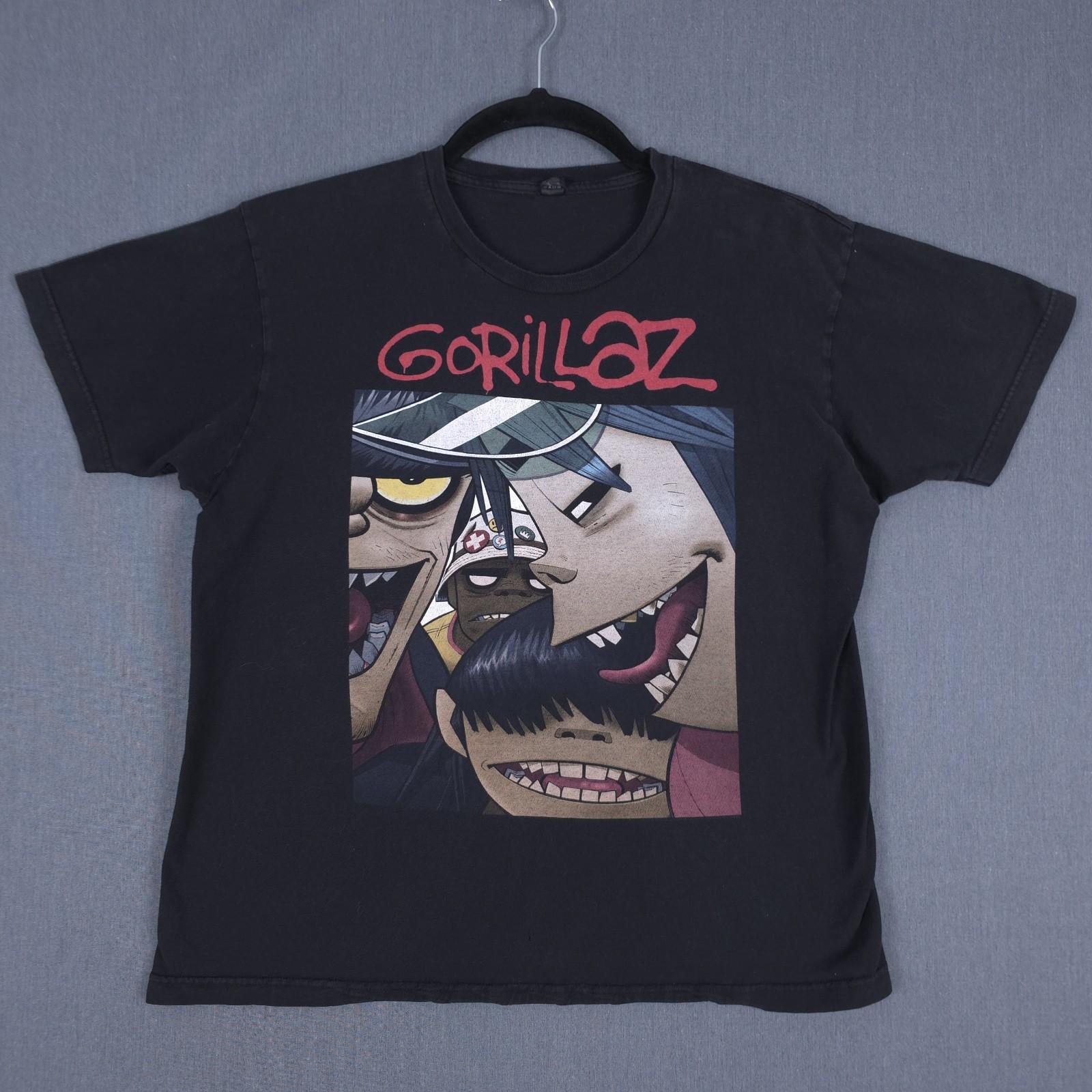Gorillaz Graphic Band Tee Shirt Size Large Black Polaroid Short Sleeve Music Unisex T-Shirt XXXXL