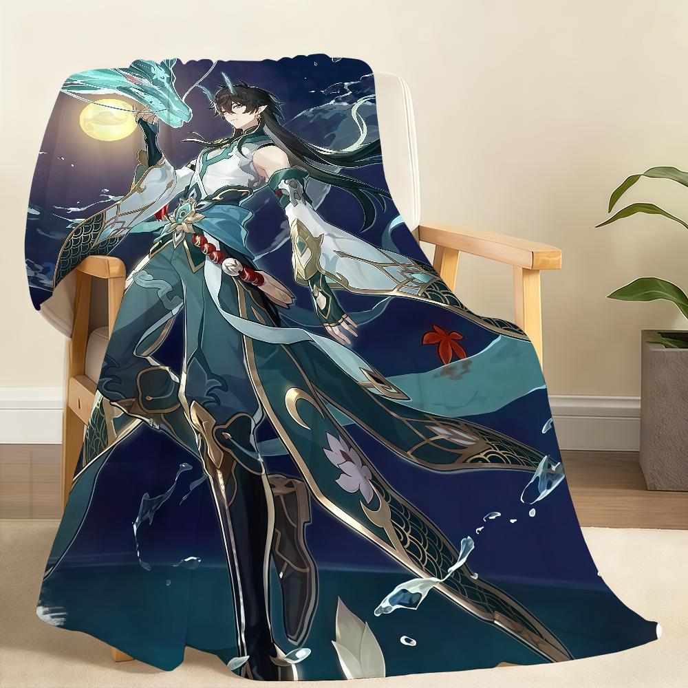 Hot Game Honkai Star Rail D Dan Heng Blanket For Soft Throw Blanket for Picnic Bed Sofa Home Bedroom Cozy Warm Comfortable