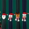 Christmas Plush Cloth Curtain Buckle Cute Cartoon Santa Claus Snowman Elk Curtain Tieback Holders Xmas Ornaments Decor