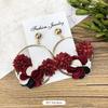 Retro Handmade Flower Wreath Earrings Femininity Personality Long Vacation Earrings Fashion Ear Accessories