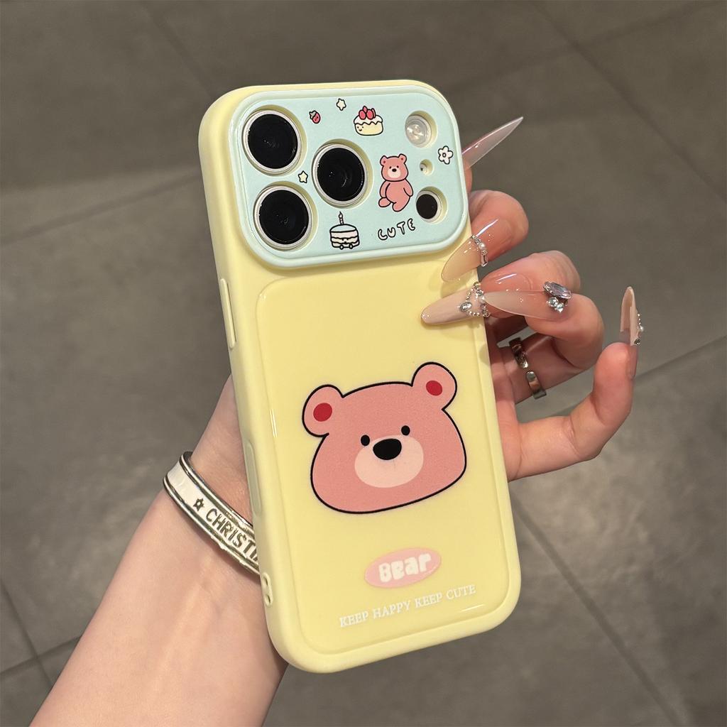 Contrasting Color Animal Avatar Is Suitable for Apple Promax Mobile Phone Case Girl High Value/large Window/
