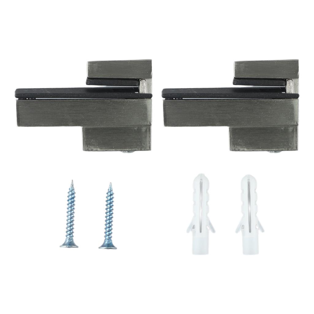 Klämmor Hyllkonsoler Tillbehör Justerbar Ersättning Rostfri Väggmonterad Zinklegering 2-pack Korrosionsskyddande