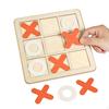 2 in 1 Wooden Geoboard and TAC Toe Game Board Educational Toy Fun Family Games for Table