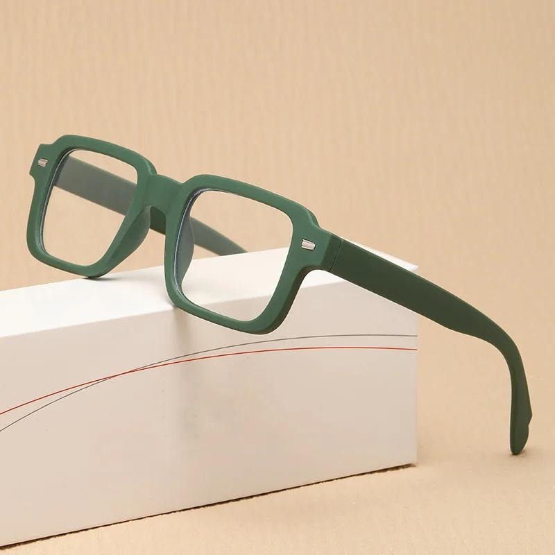 New Blue Light Blocking Reading Eyewear High Quality Presbyopia Eyeglasses Luxury Trend Square Frame Far Sight Glasses To +4.0