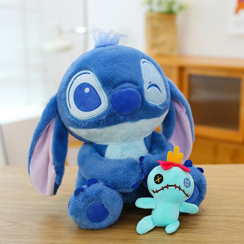 Sakura Pink Stitch Plush Toy with Flowers - Valentine's Day Gift for Girls