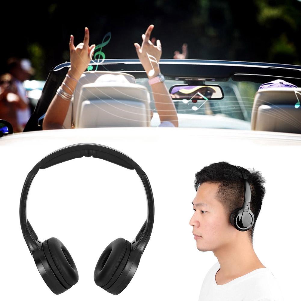 Wireless Infrared Stereo Audio 2 Channel Headphone Earphone for Car Headrest DVD