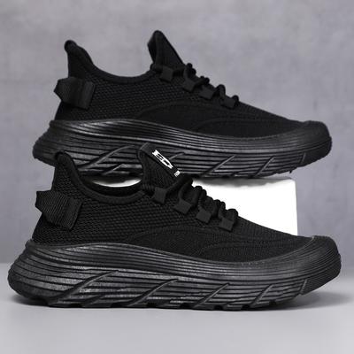 Novos sapatos masculinos respiráveis com trama fly tendência versátil sapatos casuais esportivos masculinos um pedal comércio exterior sapatos de malha com sola macia