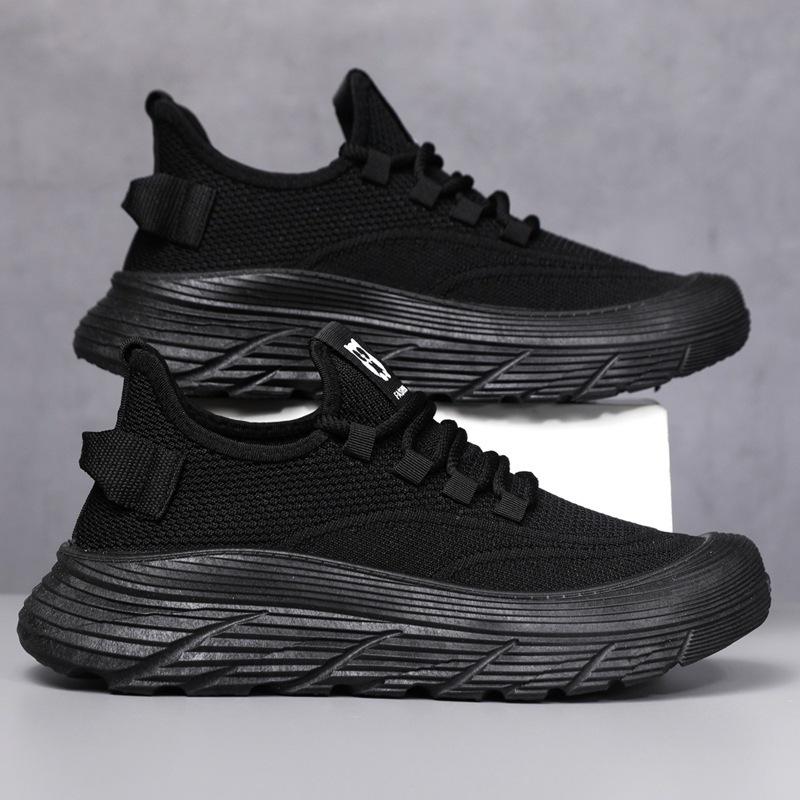 New men's shoes breathable fly-woven trend versatile men's casual sports shoes one pedal foreign trade soft-soled mesh shoes