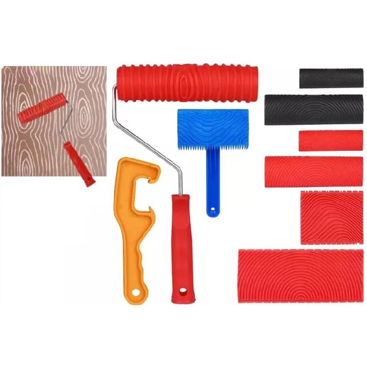 Functional Rubber Decorative Roller Creates Lifelike Timber Effects On Wall Cabinets And Craft Surfaces Paint Roller