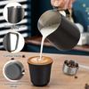 304 Stainless Steel Coffee Milk Frother 350ML with Measurement Scale Latte Art Pitcher Espresso Steaming Cup