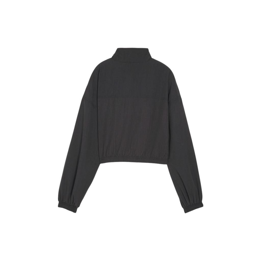 Puma Dare To Cropped Woven Jacket Logo Print Women Jacket Black 621436-01