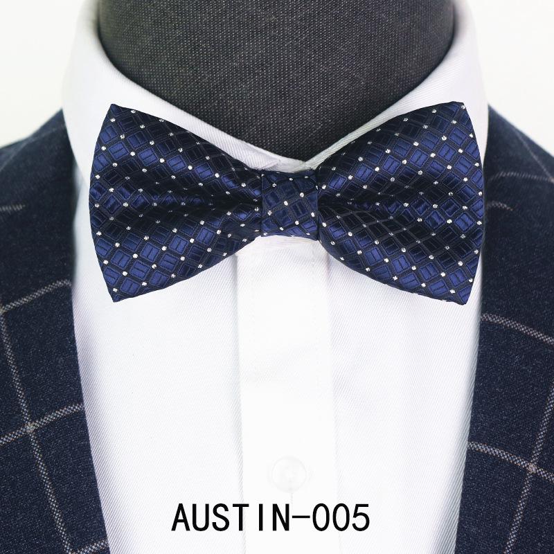 Men's Jacquard Bow Tie & Boutonniere Set for Weddings