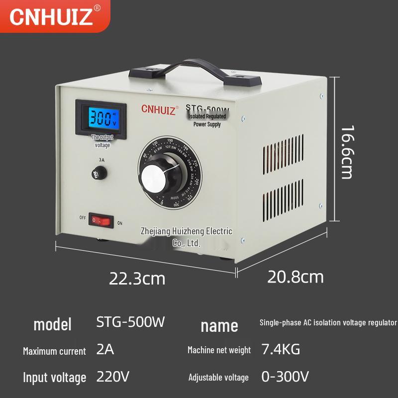 220V Household Single-Phase Voltage Regulator, STG-500W Adjustable Transformer, 0-300V Power Supply