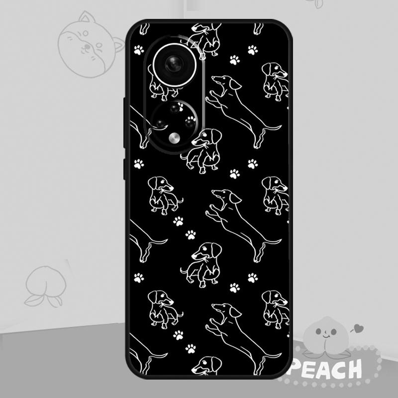 Dogs Dachshund Cute Case For Honor Magic 5 6 7 8 Lite Honor 400 Pro 200 50 70 90 X8c X9a X9b X9c X9d Win RT Cover