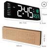 Homlly Large LED Digital Alarm Wall Clock with Timer Temperature Date Remote Controller (39 x 13cm)