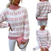 Popular OZON autumn and winter women's clothing Christmas snowflake pattern semi-turtleneck sweater knitted sweater top