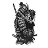 Samurai Wall Art Wrought Iron Warrior Hug Lover Hanging Wall Art Decoration for Living Room Decor