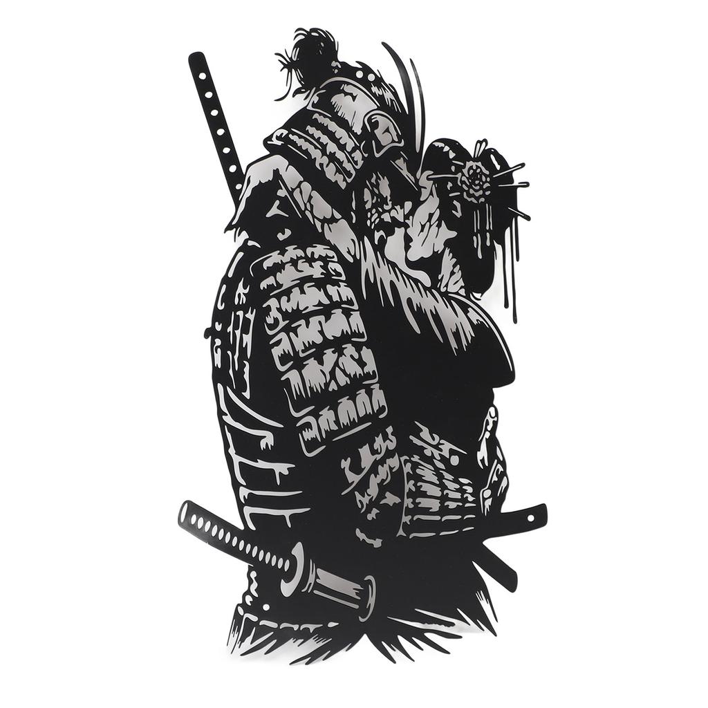 Samurai Wall Art Wrought Iron Warrior Hug Lover Hanging Wall Art Decoration for Living Room Decor