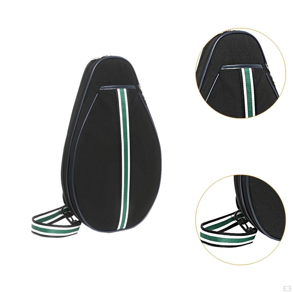 Badminton Paddle Carrier with Zipper, Crossbody