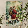 D Flat Vintage Santa Claus Metal Tin Sign Classic Iron Wall Art for Home Cafe Garage Decor X Inches