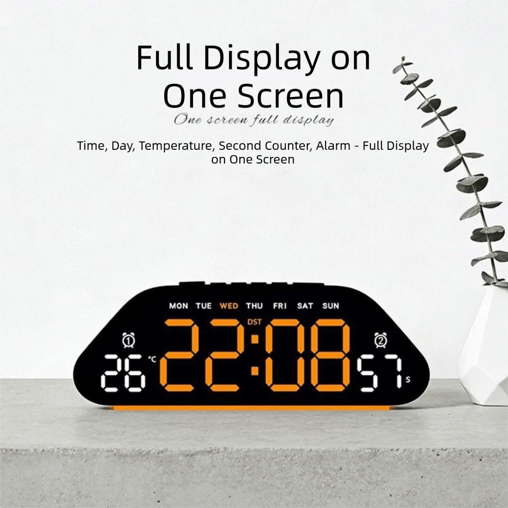Humidity Display LED Alarm Clock Large Screen Electronic Clock Digital Clock  Living Room