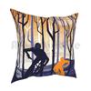 Retro Mountain Bike Poster Illustration Pillow Case Printed Home Soft Throw Pillow Mountain Bike Mountain Bike