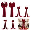 Reusable Event Ornaments Large Burgundy Velvet Bow, Giant Hanging Wall Decor for Indoor Wedding Backdrop, Christmas Tree Topper, Bridal Shower