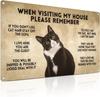 Funny "Are You Pooping" Tuxedo Cat Aluminum Bathroom Sign - Humor Wall Decor for Bathroom Glory