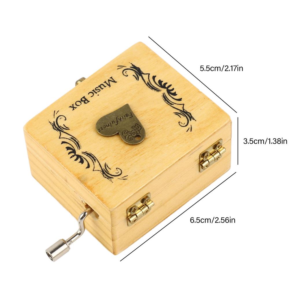 Manual Music Box Clear Music Unique Pattern Exquisite Peaceful Sound for Children Girl