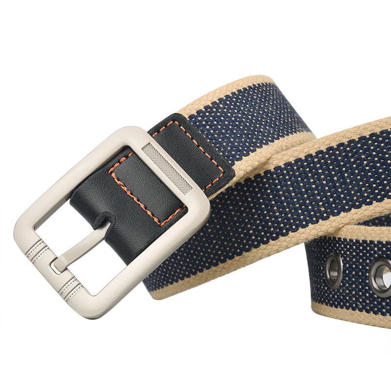 JEVI Men's Casual Woven Canvas Pin Buckle Belt
