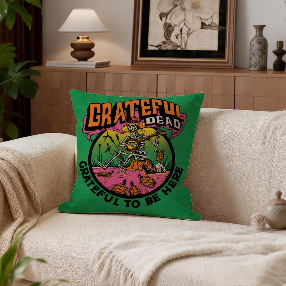 Grateful Dead Cushion Cover Cushion Cover Set 4Pcs 50X50 45X45 40X40 Pillowcase Decorative Sofa Home Decor