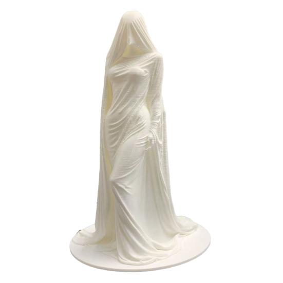 Tajemná socha ženy v masce 3D tištěný roucho Dámská socha pro stůl skříňku na víno polici krb stůl předsíň Dekor