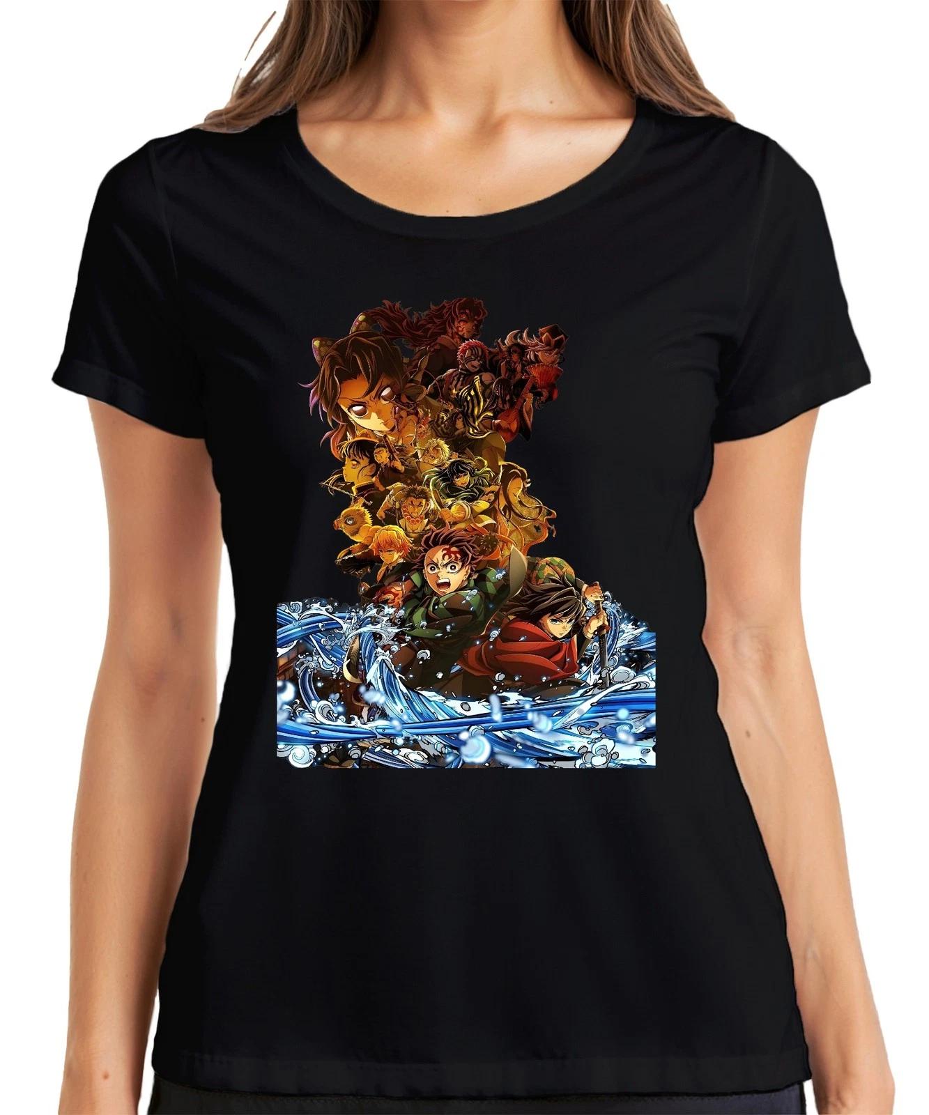 Kimetsu no Yaiba Demon Slayer Tanjiro Nezuko Zenitsu Inosuke Damen T-Shirt XXXXL