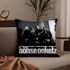 Rock B-Bohse o-Onkelz Pillow Case Anti-dustmite Pillowcase Invisible Zipper Silky Short Plush Sofa Cushion Cover