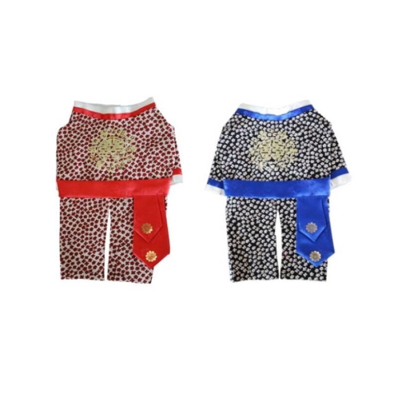 Hongdan Hanbok (Men) Dog Hanbok Red